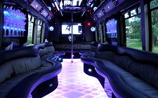 interior of 20 passenger party bus